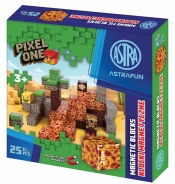 Zestaw klocków magnetycznych AstraFun Pixel One Lava - 25 el.